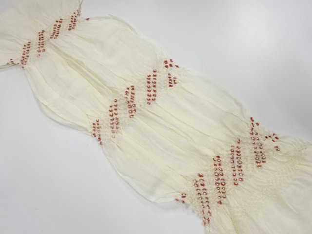 JAPANESE KIMONO / 絽 SHIBORI OBIAGE FOR SUMMER